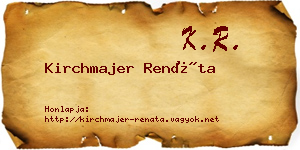 Kirchmajer Renáta névjegykártya