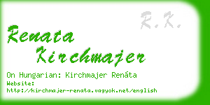 renata kirchmajer business card